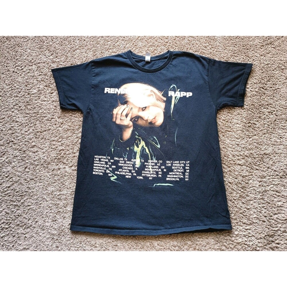 Renee Rapp Snow Hard Feelings Tour T-Shirt Men's Large Black Short Sleeve